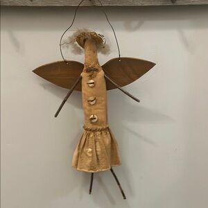Folk Art Rustic Angel Wall Decor Primitive